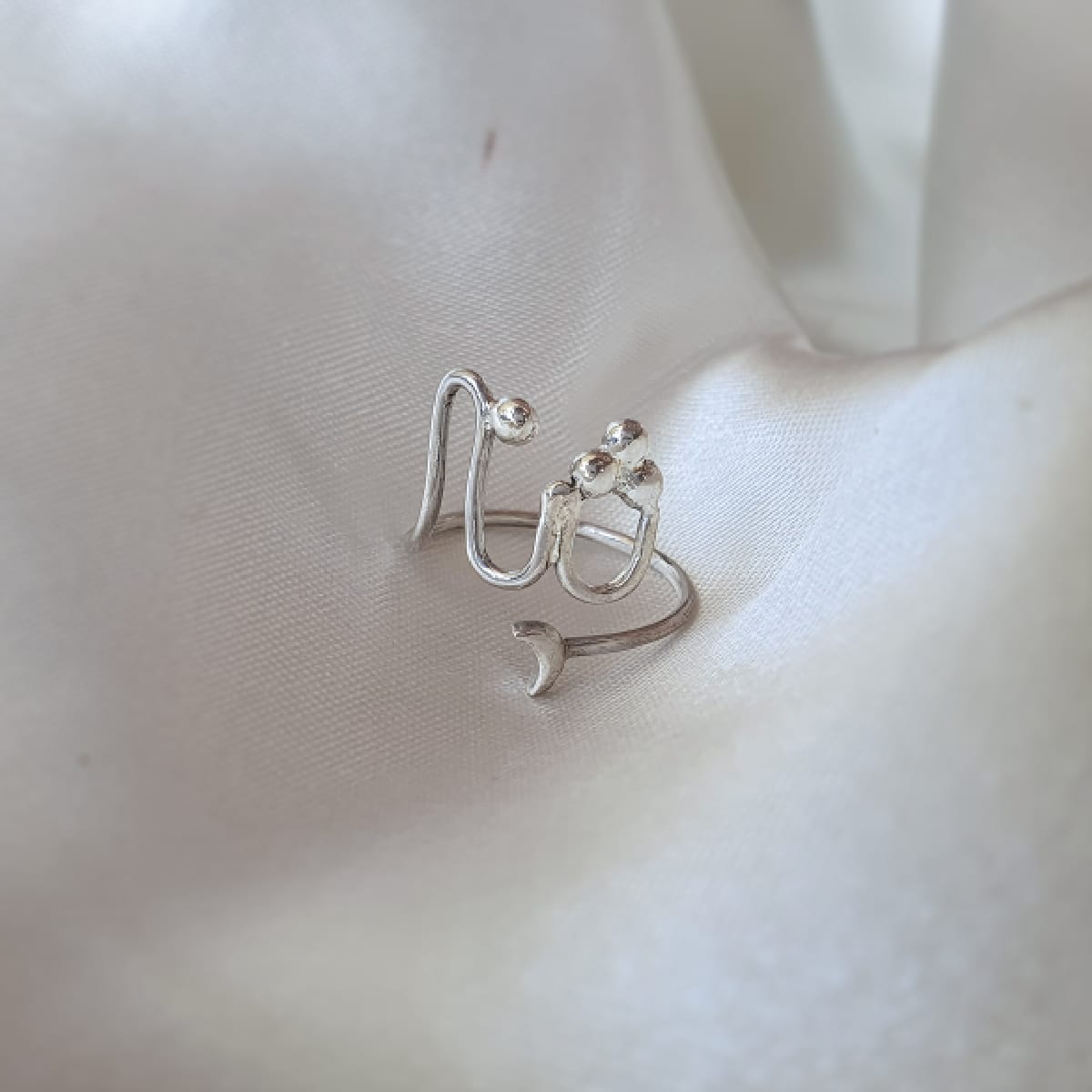 name ring (1) انگشتر اسم با ماه - تصویر 1